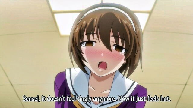 love potion, schoolgirl, gangbang - hentai reverse gangbang