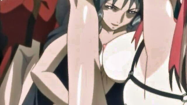 hentai, in her, tight pussy - tightly bound babe gets fucked by dildo