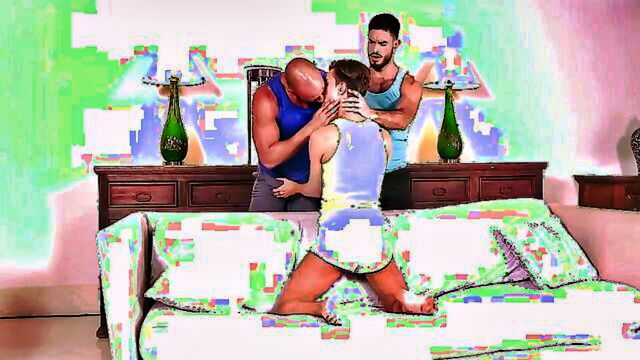 interracial, threesome, blowjob - double penetration threesome