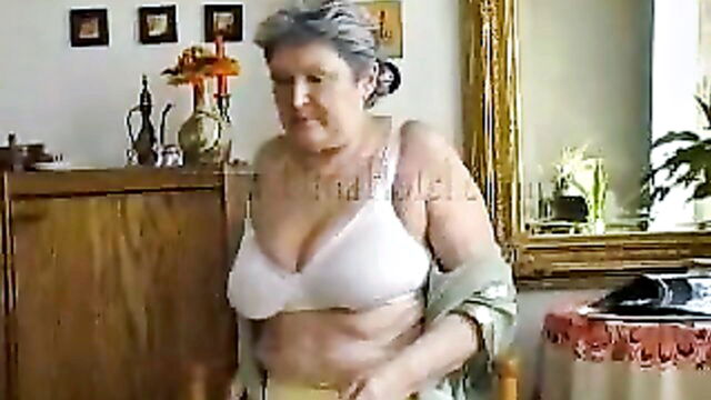 big tits granny tease : Old Nanny