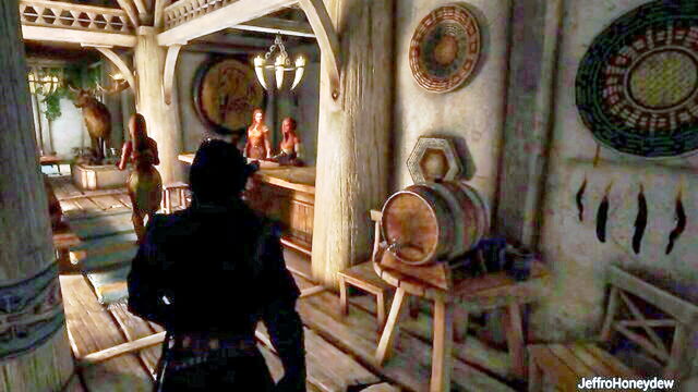skyrim, fantasy, witcher - busty cowgirl action