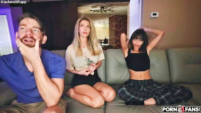 blonde, threesome, asian - jill and jack threesome