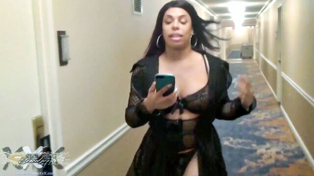 big cock, big ass, trans - shemale lingerie anal