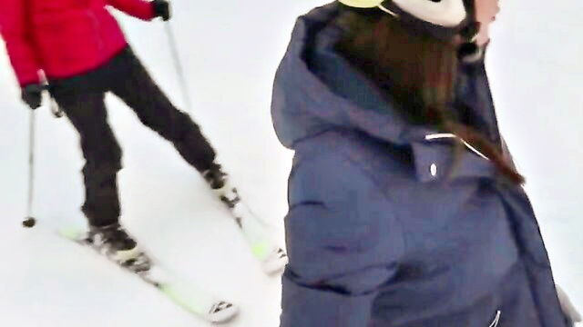 blowjob, big cock, blonde - winter story bareback