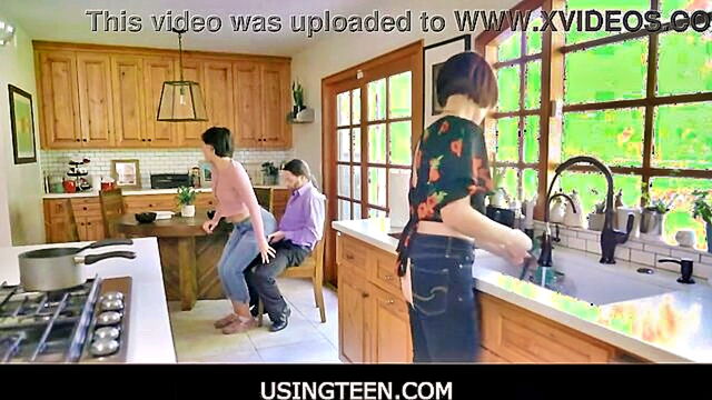 Jack Vegas, Angeline Red - teen and milf stepdaughter and stepmom engage in free use FreeUse Milf