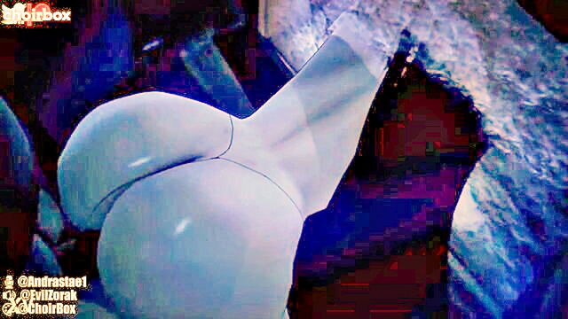 creampie, doggystyle, black - dark haired sadako singing in 3d cake choir