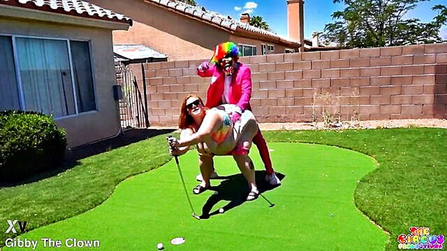 Julie Ginger, Ginger - public play turns into steamy dogstyle action with julie ginger and gibby the clown Gibby The Clown
