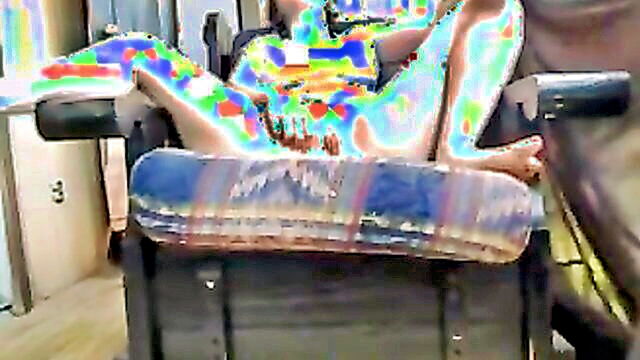 chair, see through, rainbow - rainbow urine on the chair