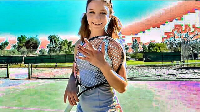 girl pissing, girls masturbating, girls masturbate - british girl indulges in solo play with tennis racket peeing during insertion