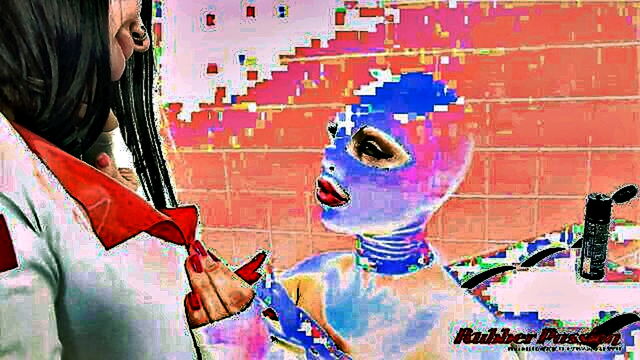 Latex Lucy, Lucy, Ariana - latex lucy and ariana saint armor indulge in lesbian tit play and masturbation
