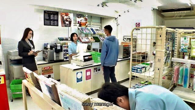 asian, blowjob, big tits - grocery store clerk porn