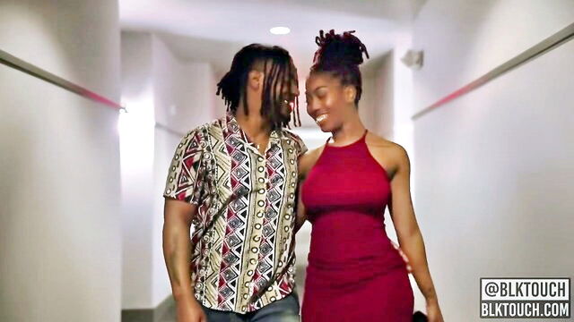 blowjob, big dick, cumshot - natural ebony gets fucked