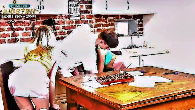sex, porn, natural tits - real backstage threesome