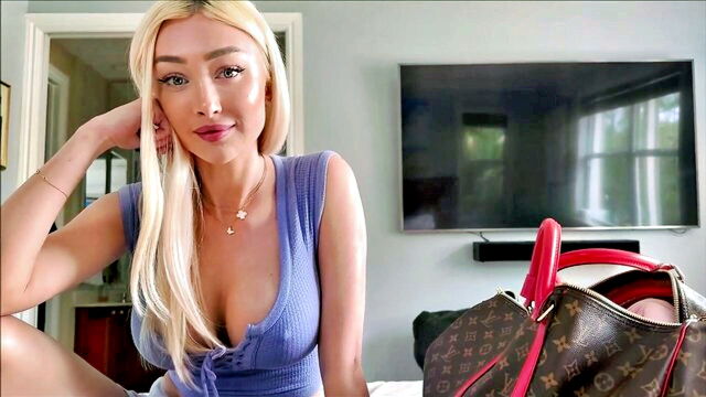 natural tits, blonde, handjob - frances bentley handjob