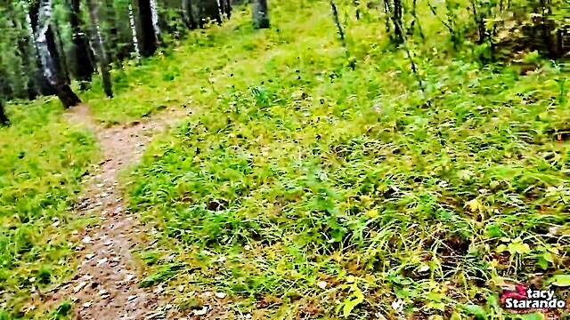 Stacy Starando - step sister walk in forest