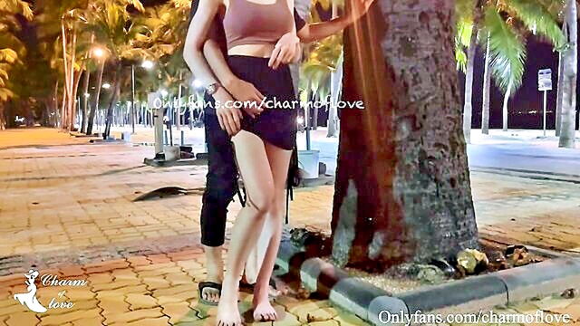 outdoor porn shooting with hot thai girl