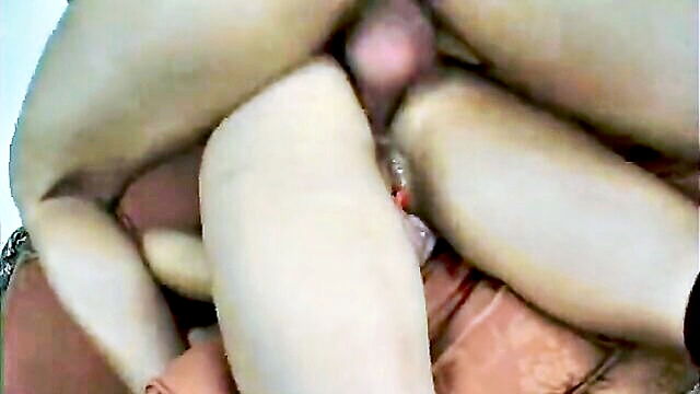 Latin Beauty - a small latina woman enjoys a vigorous white penis from the rear position Size Matters