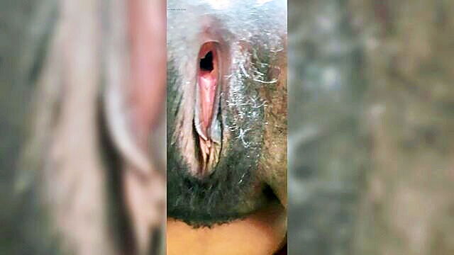fingered, big black ass, big pussy hole - desi mom strips and pleasures her hairy mature pussy