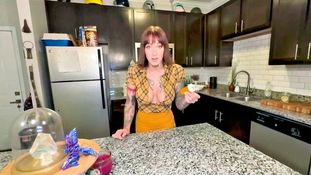 cumshot, big tits, big ass - busty milf fucked by stepson