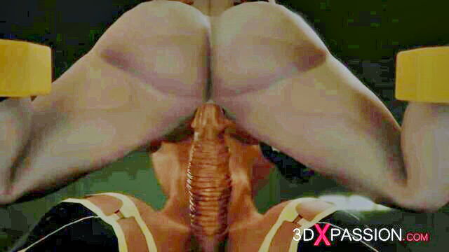 bdsm, big boobs, ass fucking - futa sex android lab