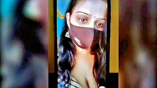 indian mature woman video chats with step brother exposing and fondling her breasts : Babey