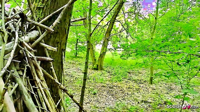 Nika Venus - teen german trio engages in public park ffm threesome without condoms and facial cumshot Scout 69
