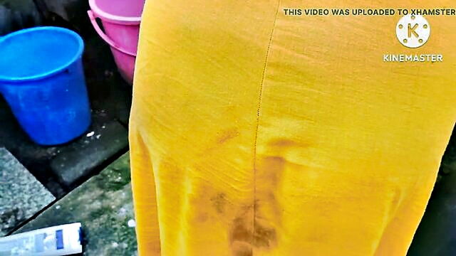 Anita yadav - sexy indian housewife basks outside in the nude Anita yadav