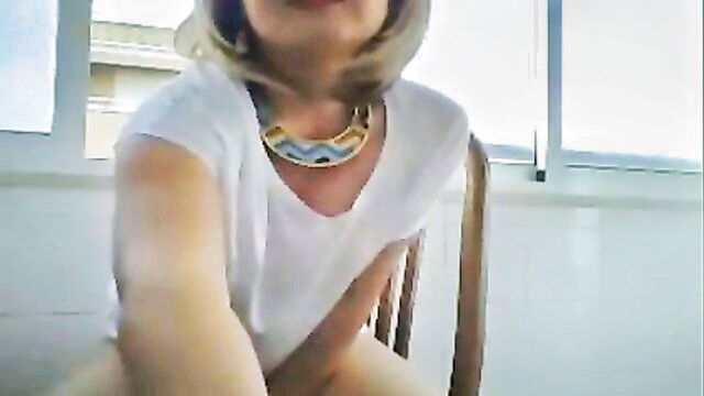 glasses, blondes, solo - red mature webcam action