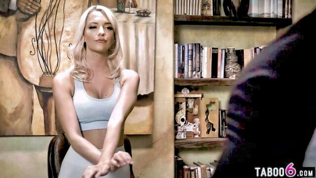blonde, office, milf - blonde milf blowjob