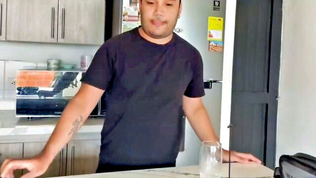sexy, anal, interracial - stepson gets pounded in ass