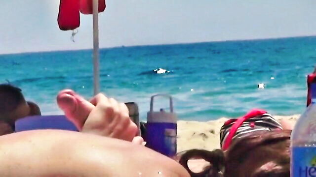 babes, big dick, beauty - voyeur couple sex