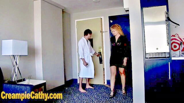 creampie, titted, cougar - kinky granny porn video