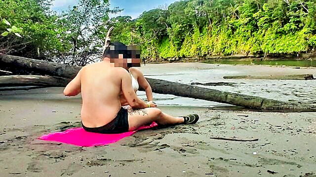 unexpected beach encounter leads to passionate and public intercourse with a colombian babe : FapHouse