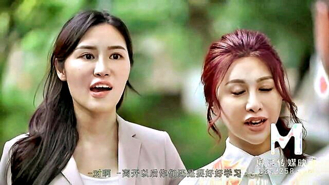 Ai Xi, Pan Yu Xi - in appreciation of their dedication students surprise their graduating teachers with a risqué banquet featuring fingering breastfeeding handsjob and blowjobs ModelMedia