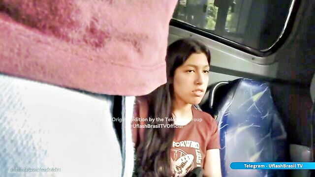 big dick, amateur, teen - horny teen on bus