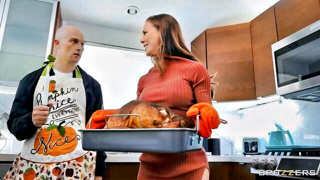 bodybuilder, cheating, bubble butt - cherie devil cheating kitchen
