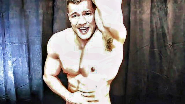 muscled, solo, hunk - joshua armstrong solo jerking off
