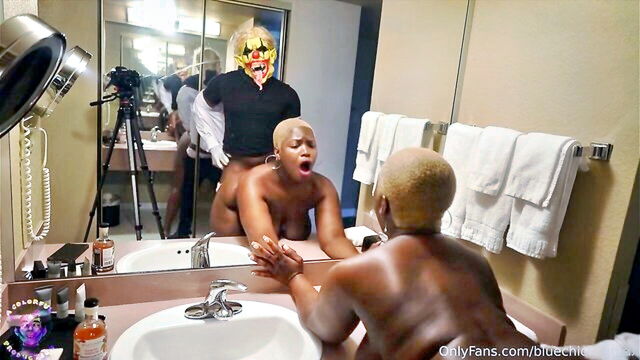 blowjob, cumshot, hardcore - thick ebony librarian sex