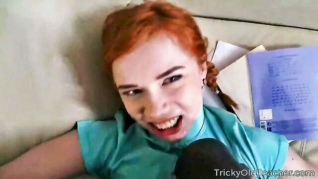 redhead, anal, lingerie - kira roller blowjob