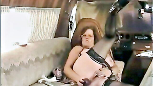 chubby, stockings, milf - bbw dildo action