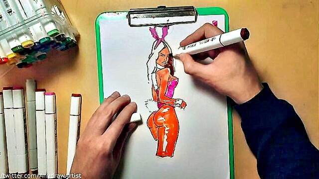 AnyDrawArtist - exploring the art of speed sketching a sexy female figure AnyDrawArtist