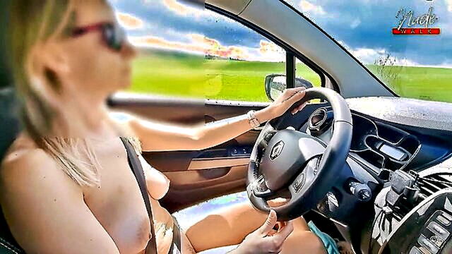 Farfalla wifeshare - attractive middle aged woman enjoys driving without clothing in the warmer months embracing exhibitionism as part of her summer lifestyle Farfalla wifeshare
