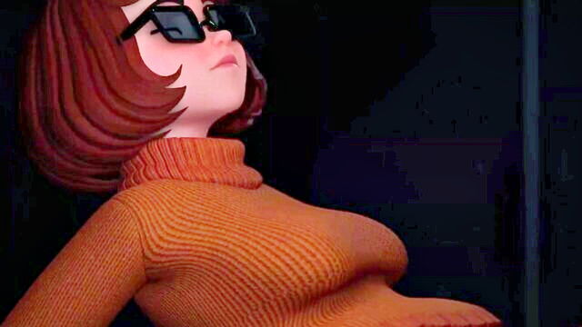 glasses, gentle blowjob, 3d animated - velma blowjob 3d
