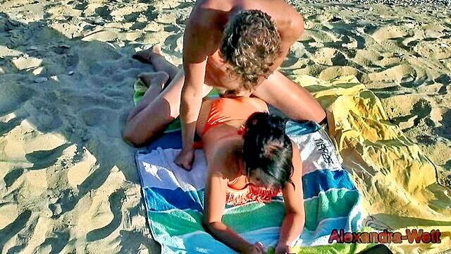 outdoor beach encounter with a babe getting fucked hard and facial cumshot : FapHouse
