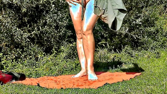 seaside seduction mature beauty basks in the sun pleasures herself and indulges in a spontaneous encounter with a lucky stranger on a sunny beach : FapHouse