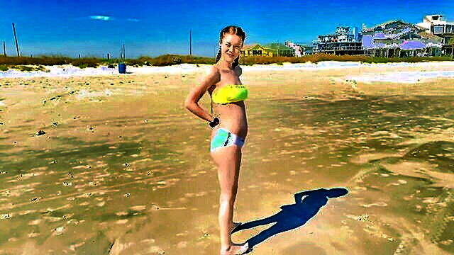 95 year old woman shows big natural breasts on beach in homemade video : PeachyPoppy