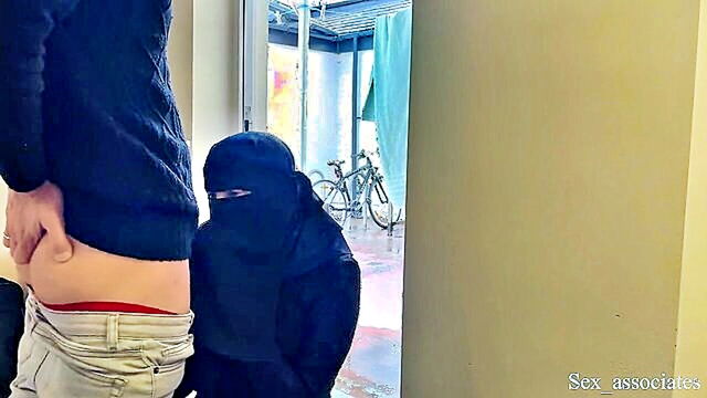 shock and fascination my pregnant neighbor in hijab discovers me masturbating and requests to touch my uncircumcised penis : Sex_associates