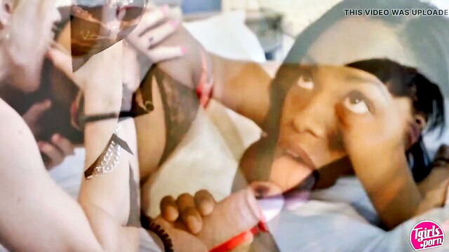 Dahlia Bloom, Tiny Tara - interracial bareback anal TGirls.Porn