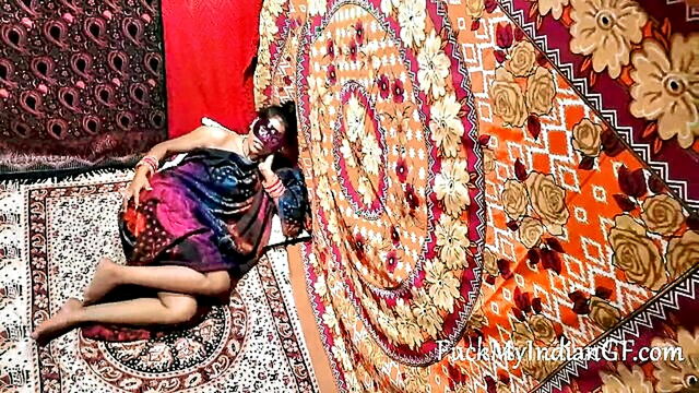 a young indian woman engages in passionate lovemaking on the ground and experiences penetration to ejaculation : YellowPlum