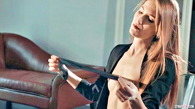 4k sex, strapon, 40 sex - lesbian sex with strapon and spanking in 4k quality